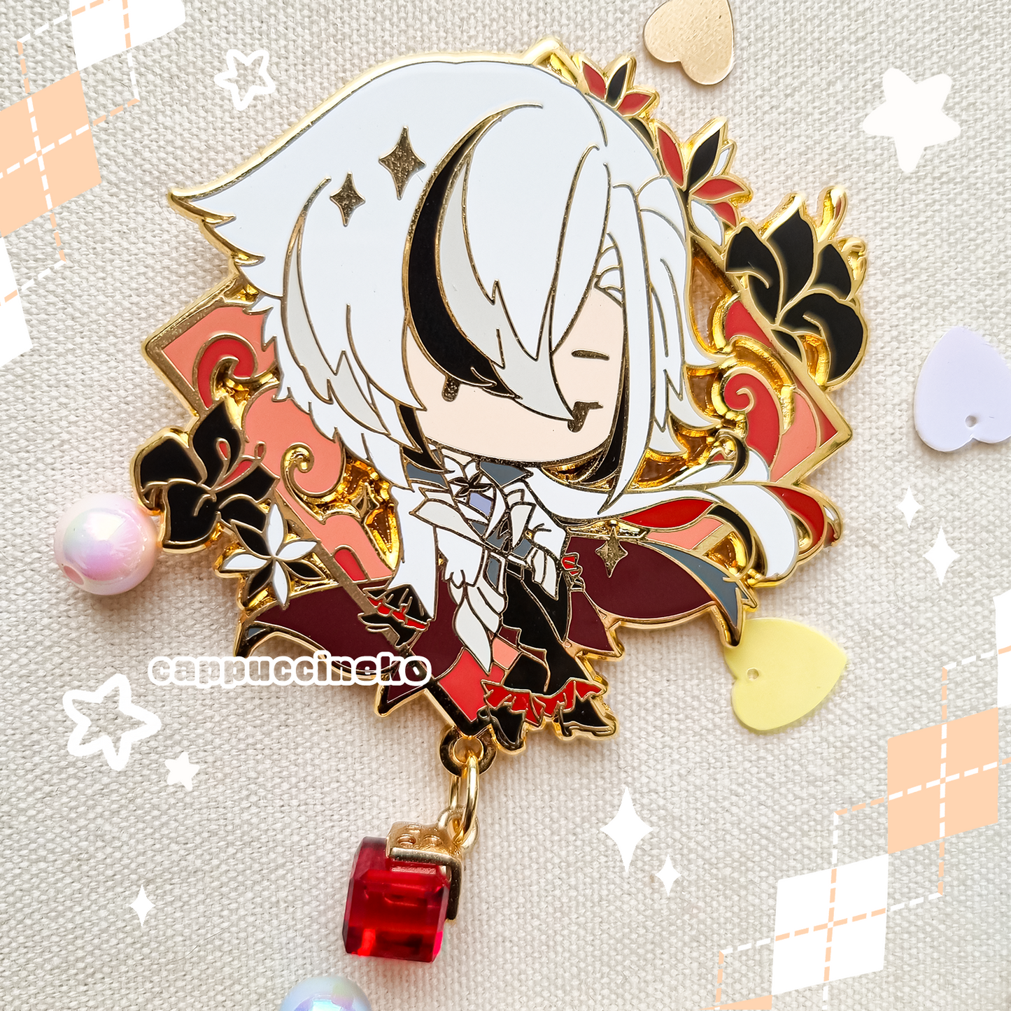 Genshin Impact Enamel Pin (Furina, Lyney, Lynette, Arlecchino)