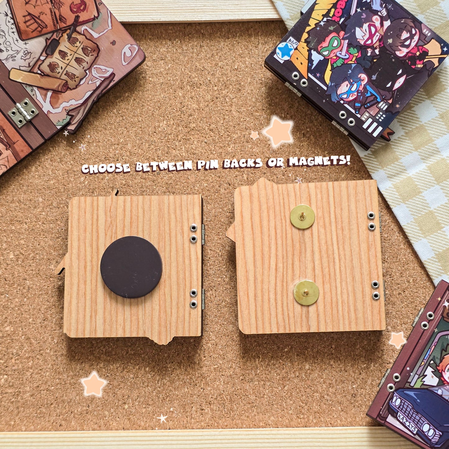 Multilayer Wooden Pin/Magnet Book Series