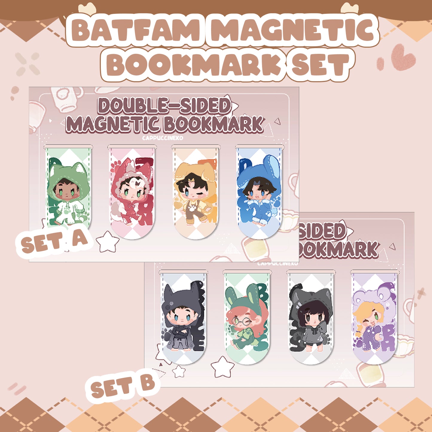 Batfam Magnetic Bookmark Set