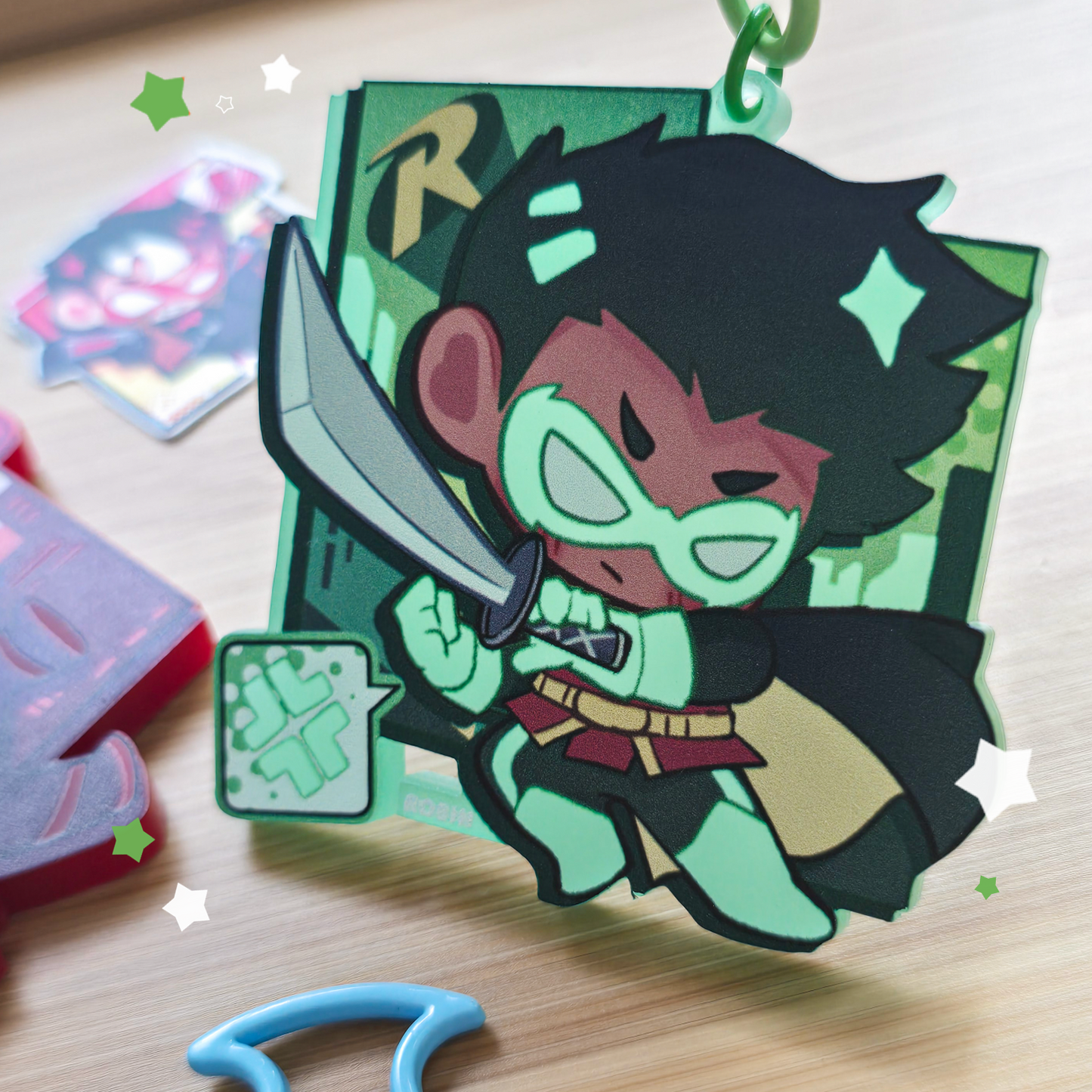 Bat Boys - Frosted Acrylic Charms