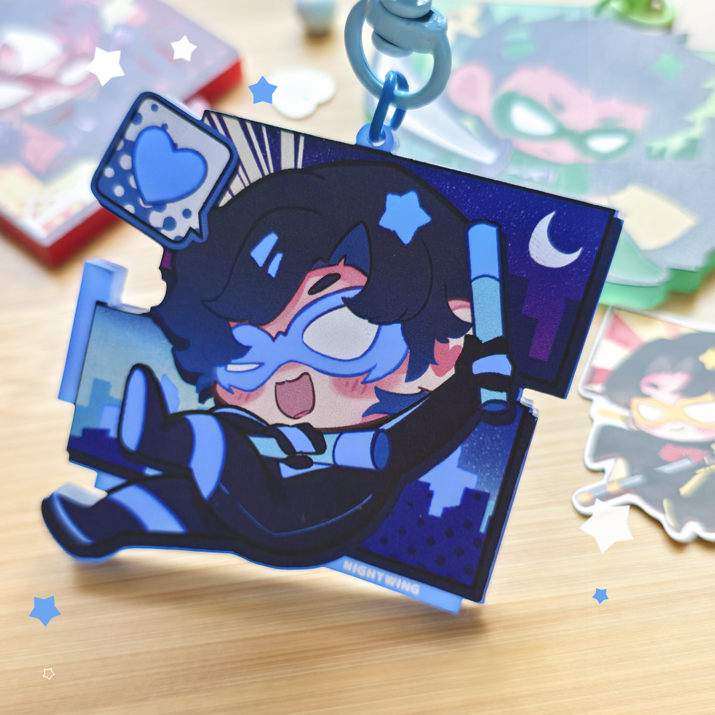 Bat Boys - Frosted Acrylic Charms