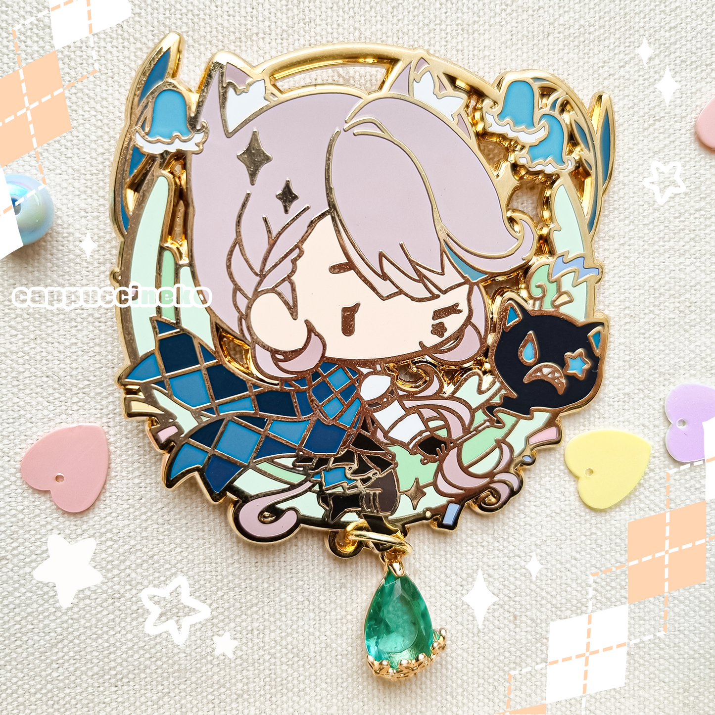 Genshin Impact Enamel Pin (Furina, Lyney, Lynette, Arlecchino)