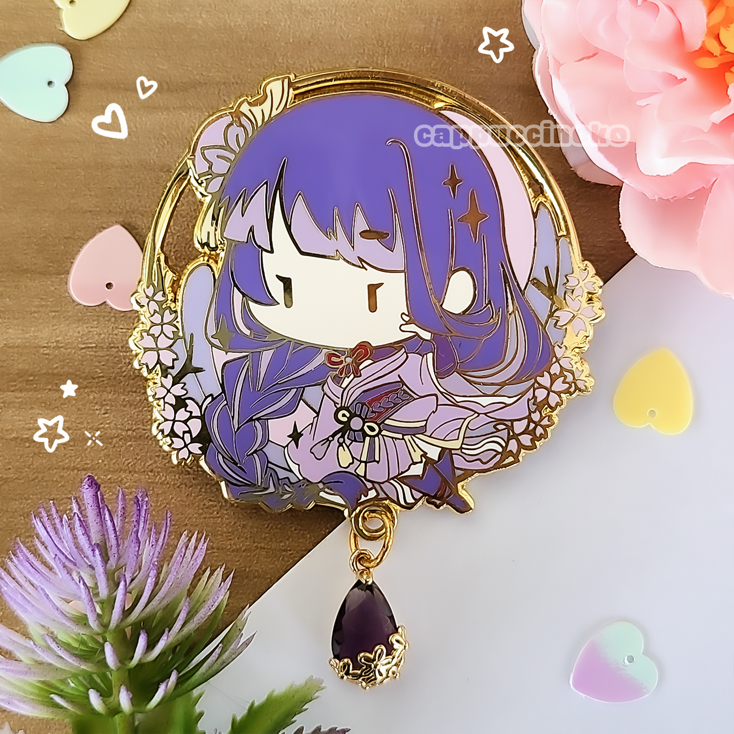 Genshin Impact Enamel Pin (Venti, Zhongli, Raiden, Nahida)