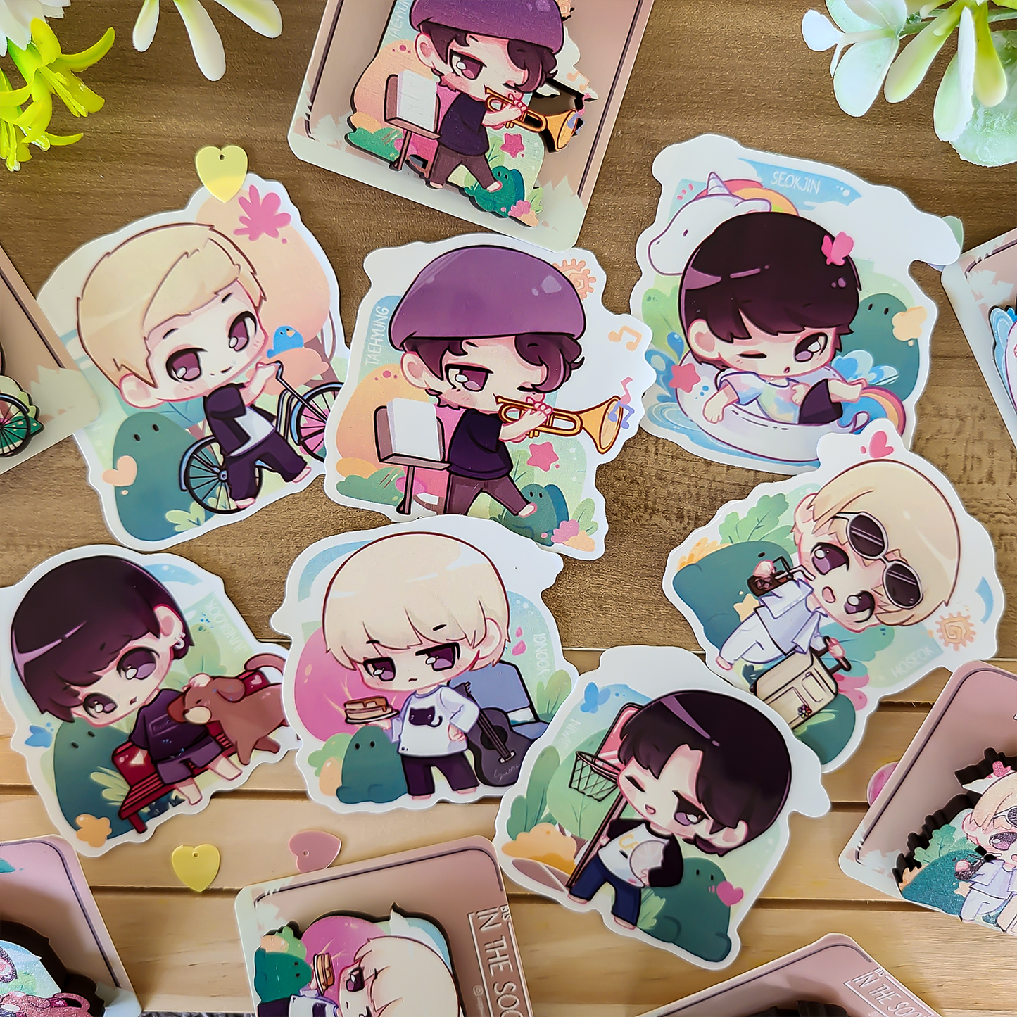 BTS In The Soop - Wooden Pins and Stickers