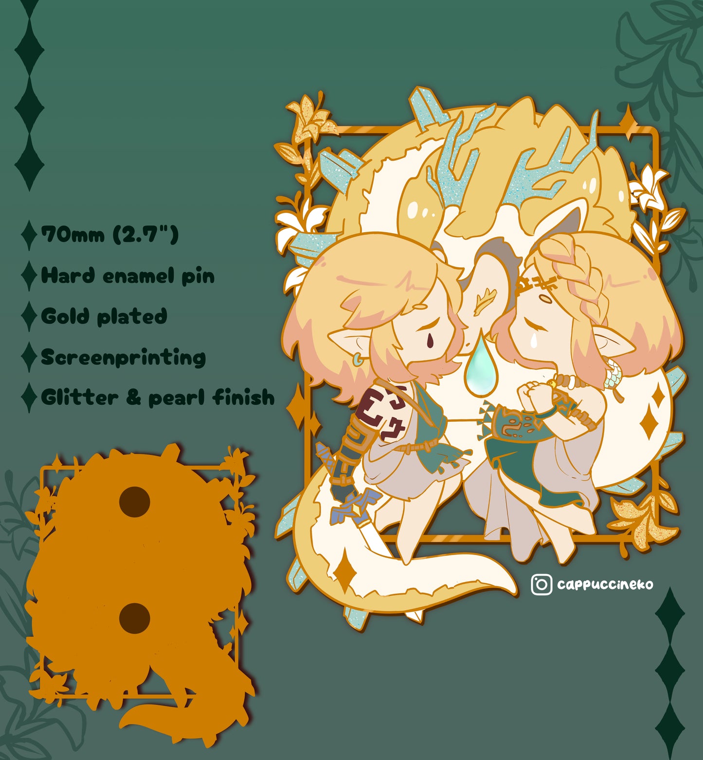 Legend of Zelda - TOTK Link & Zelda Pin