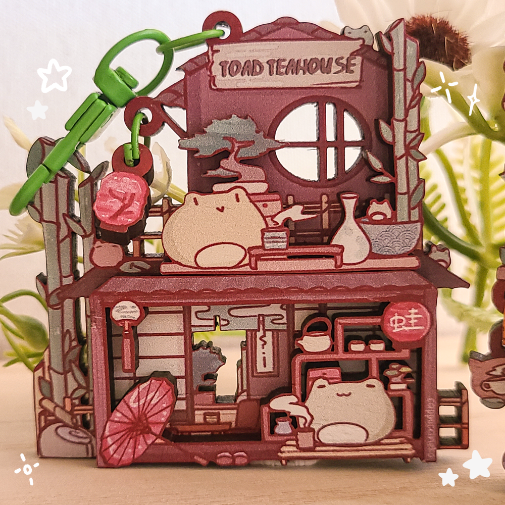 Original Layered Wooden Charm - Animal RPG Town