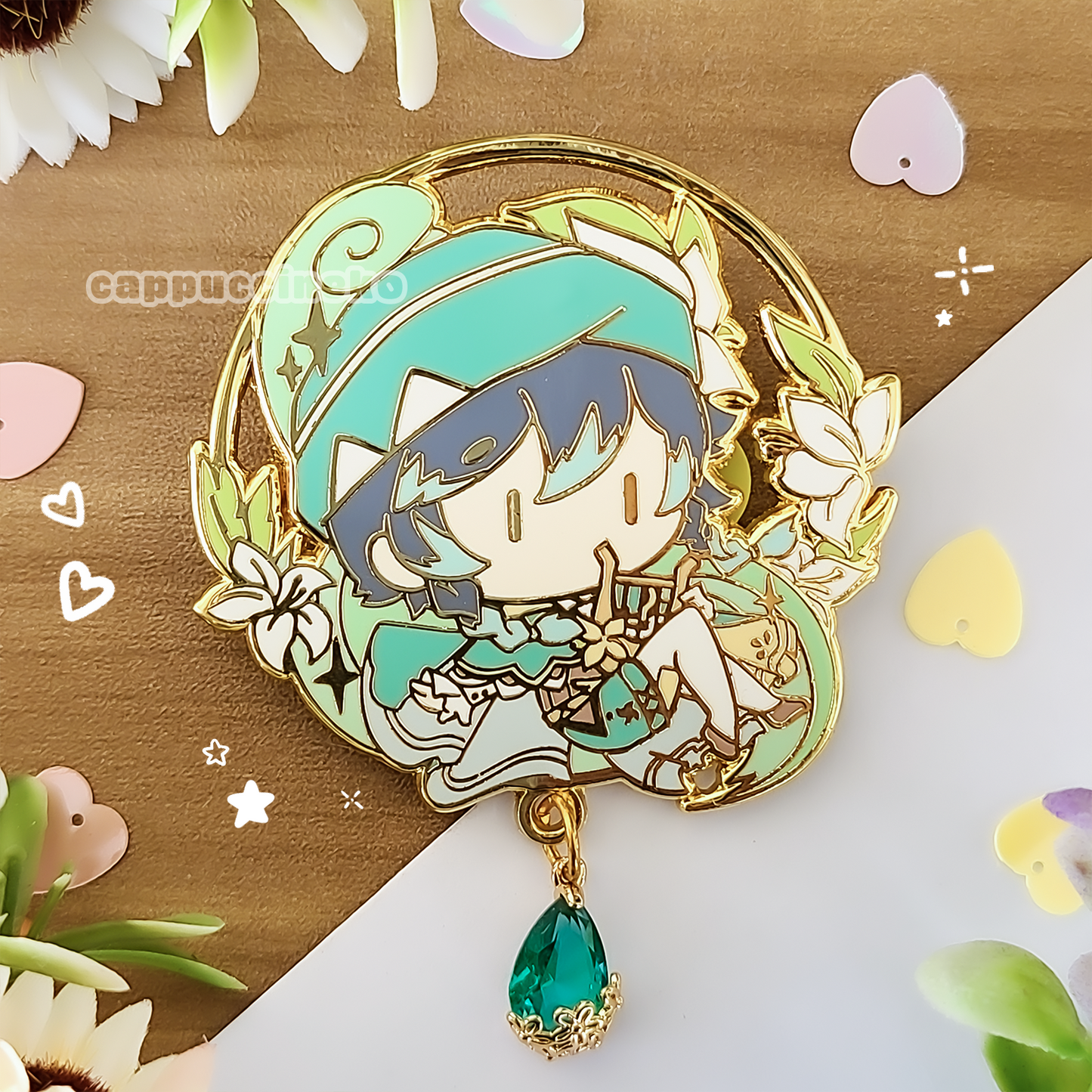 Genshin Impact Enamel Pin (Venti, Zhongli, Raiden, Nahida)