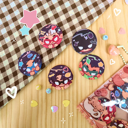 Clear PVC Pouch Ziplock Charm (Badge Set Available)