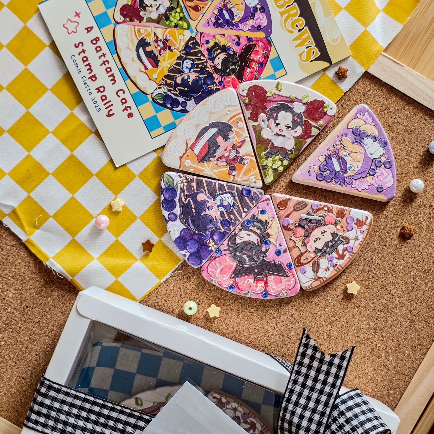 BatFam Cafe Merch Collab Set - Embossed Wooden Magnets