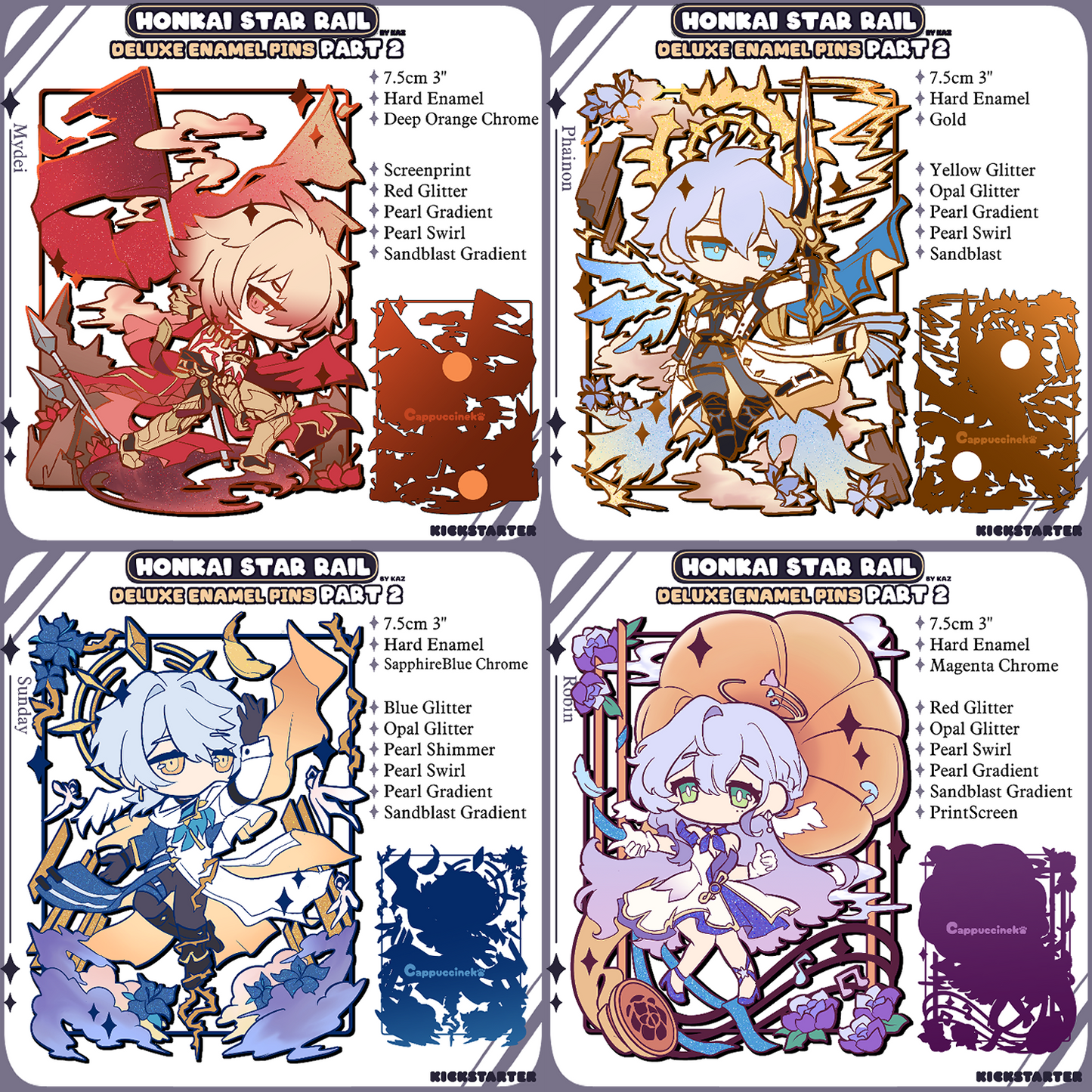PREORDER - Honkai StarRail Deluxe Enamel Pin Part 2