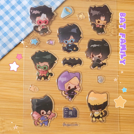 BatFam - Epoxy Sticker Sheet