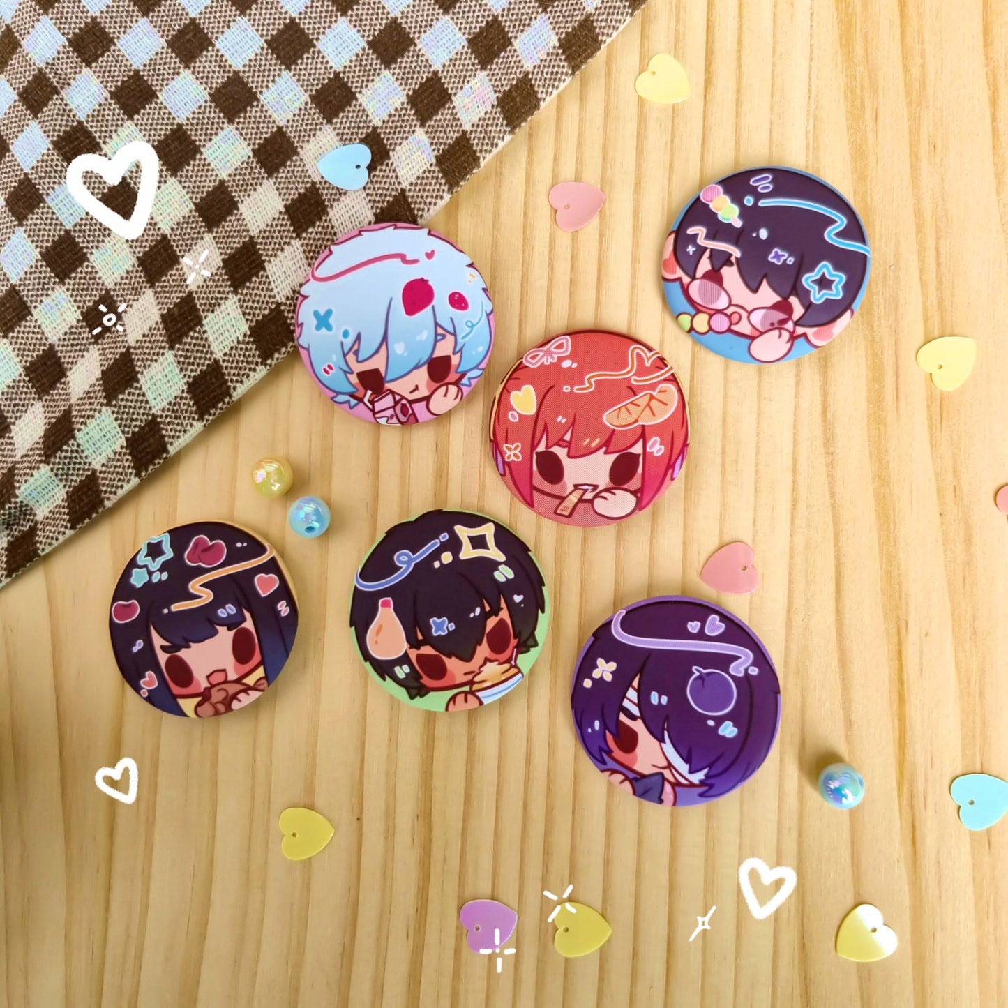 Clear PVC Pouch Ziplock Charm (Badge Set Available)