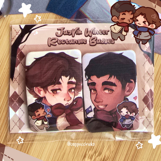 Jayvik - Rectangular Button Badges