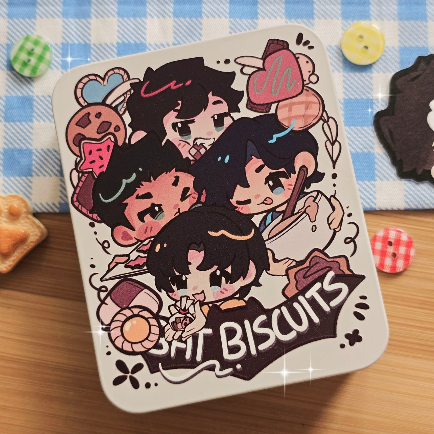 Bat Boys - Cookie Themed Embossed Wooden Pin & Magnet