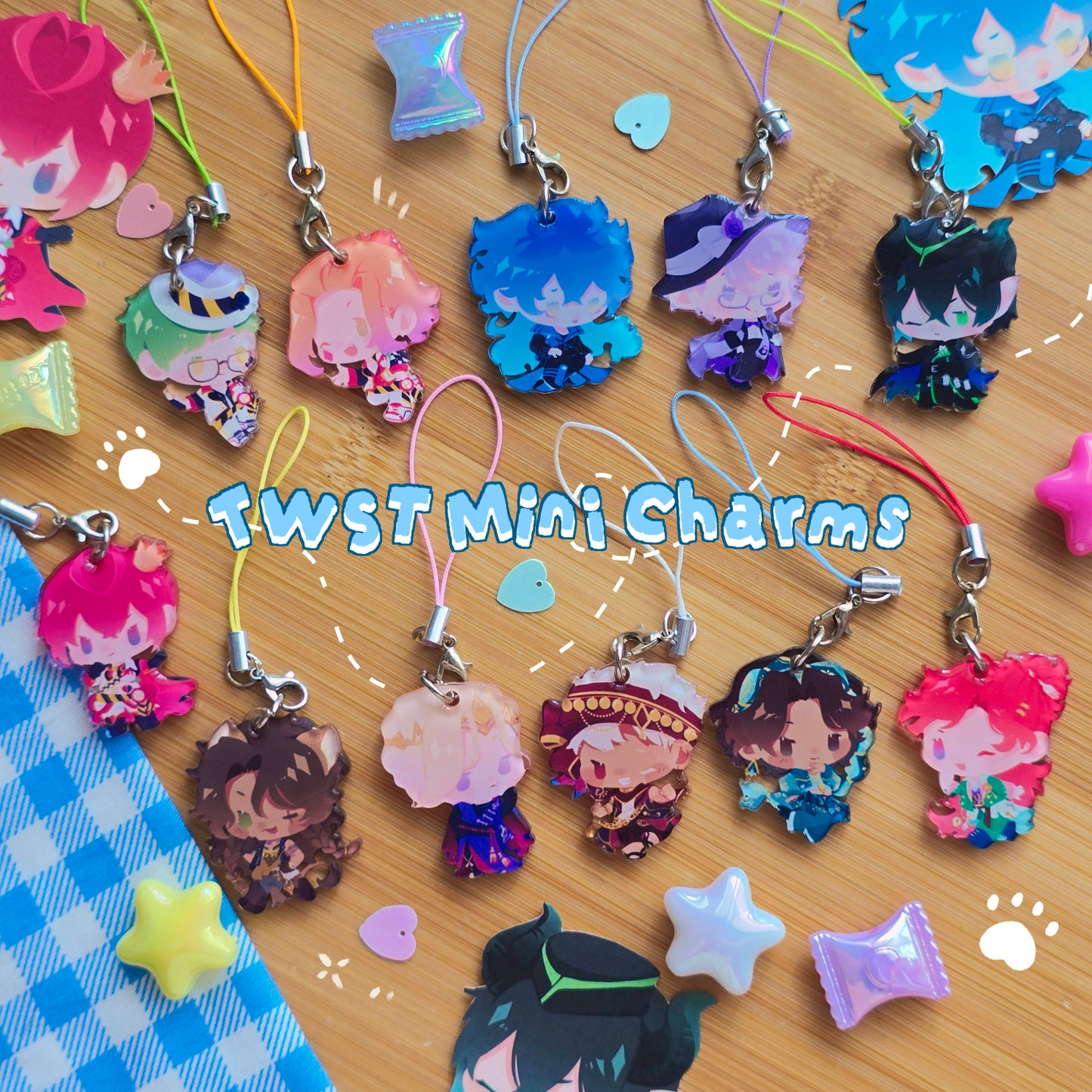 TWST - Mini Phone Charms & Stickers