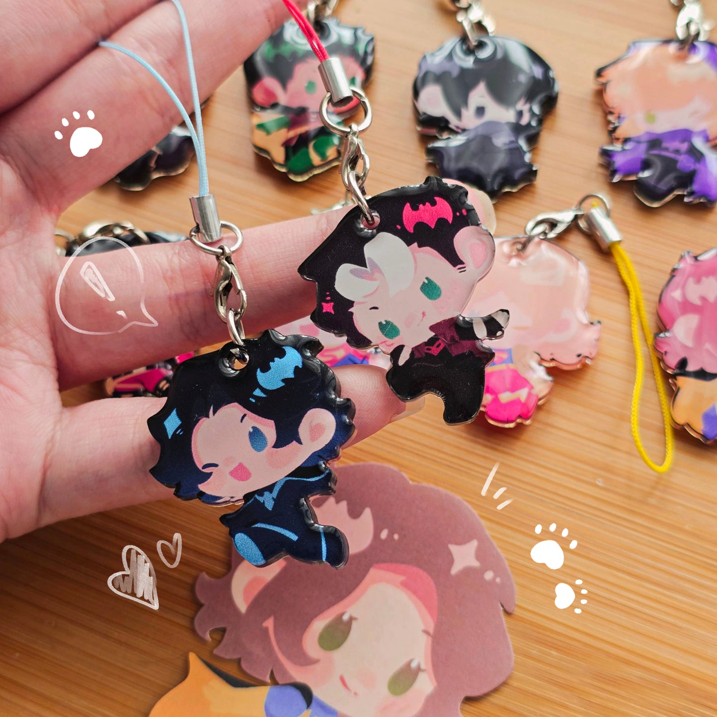 DC Batfam & Superfam - Mini Phone Charms and Stickers