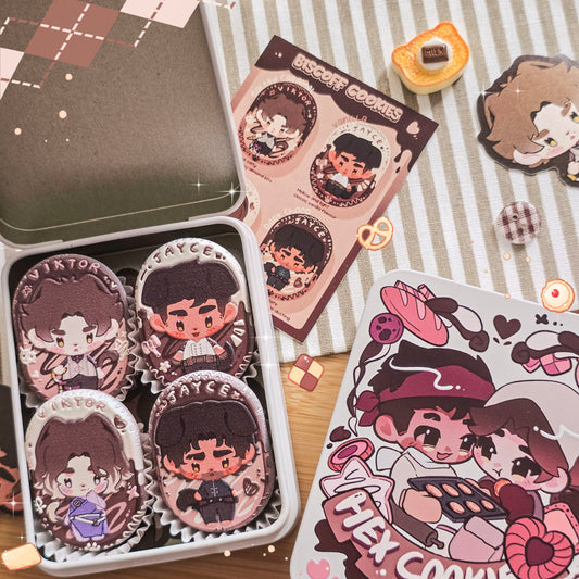 Jayvik - Cookie Themed Embossed Wooden Pin & Magnet