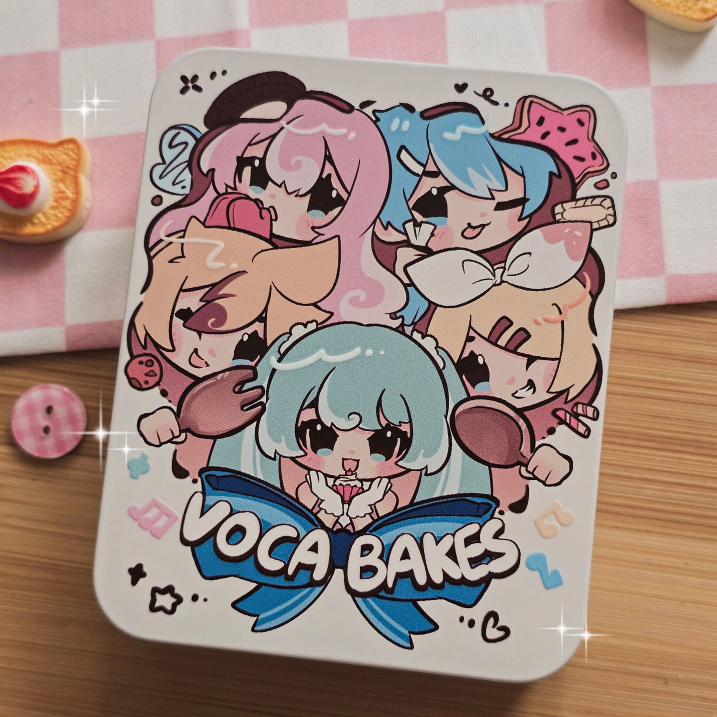 Vocaloid - Cookie Themed Embossed Wooden Pin & Magnet