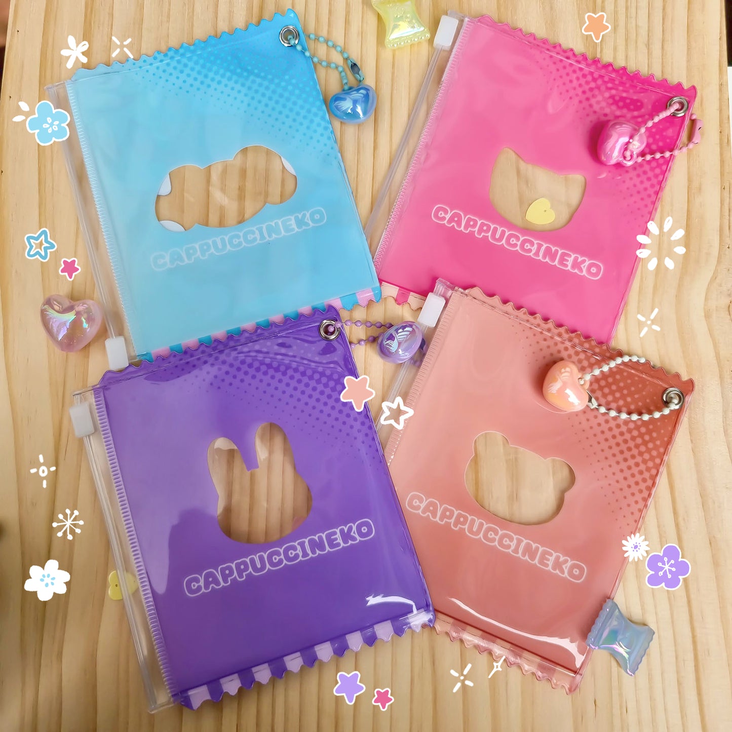 Clear PVC Pouch Ziplock Charm (Badge Set Available)