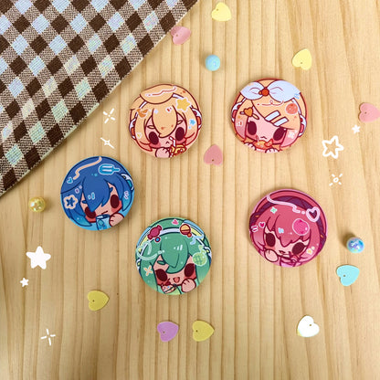 Clear PVC Pouch Ziplock Charm (Badge Set Available)